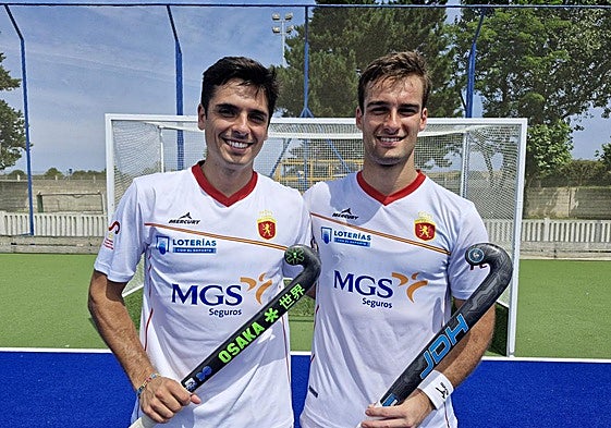 Nacho Rodríguez y Álex Alonso, los dos jugadores cántabros en los Redsticks.