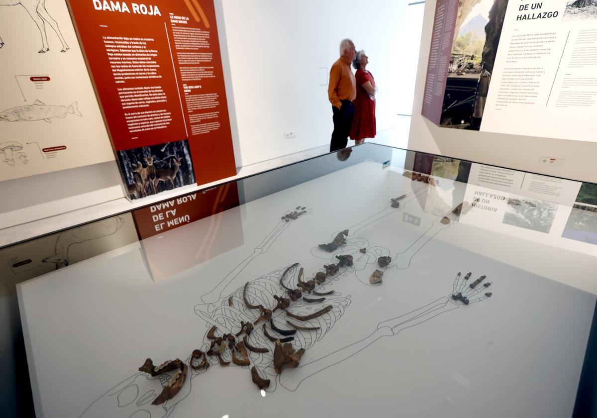 El Centro de Arte Rupestre de Puente Viesgo exhibió de forma temporal La Dama Roja tras la inauguración.