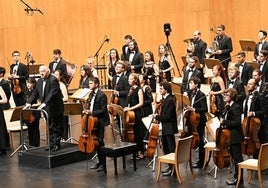 Orquesta de Cámara del Encuentro tras una actuación celebrada en la edición de 2022.