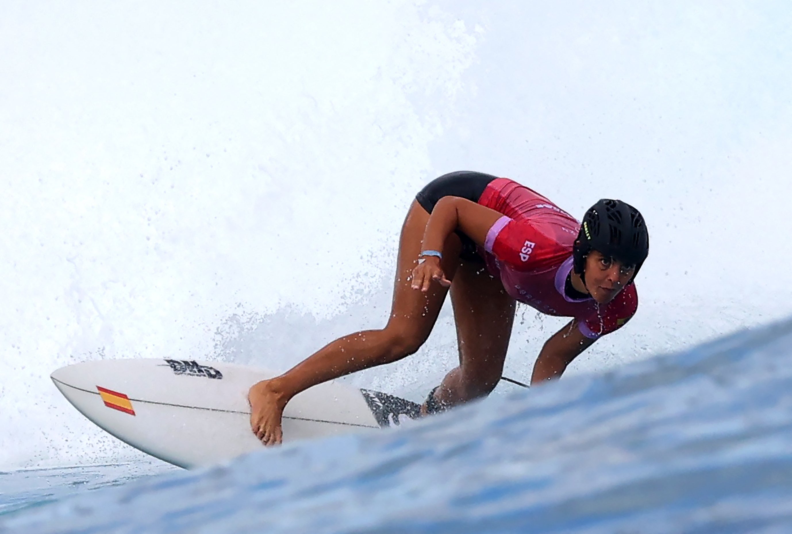 La surfista cayó en cuartos de final.