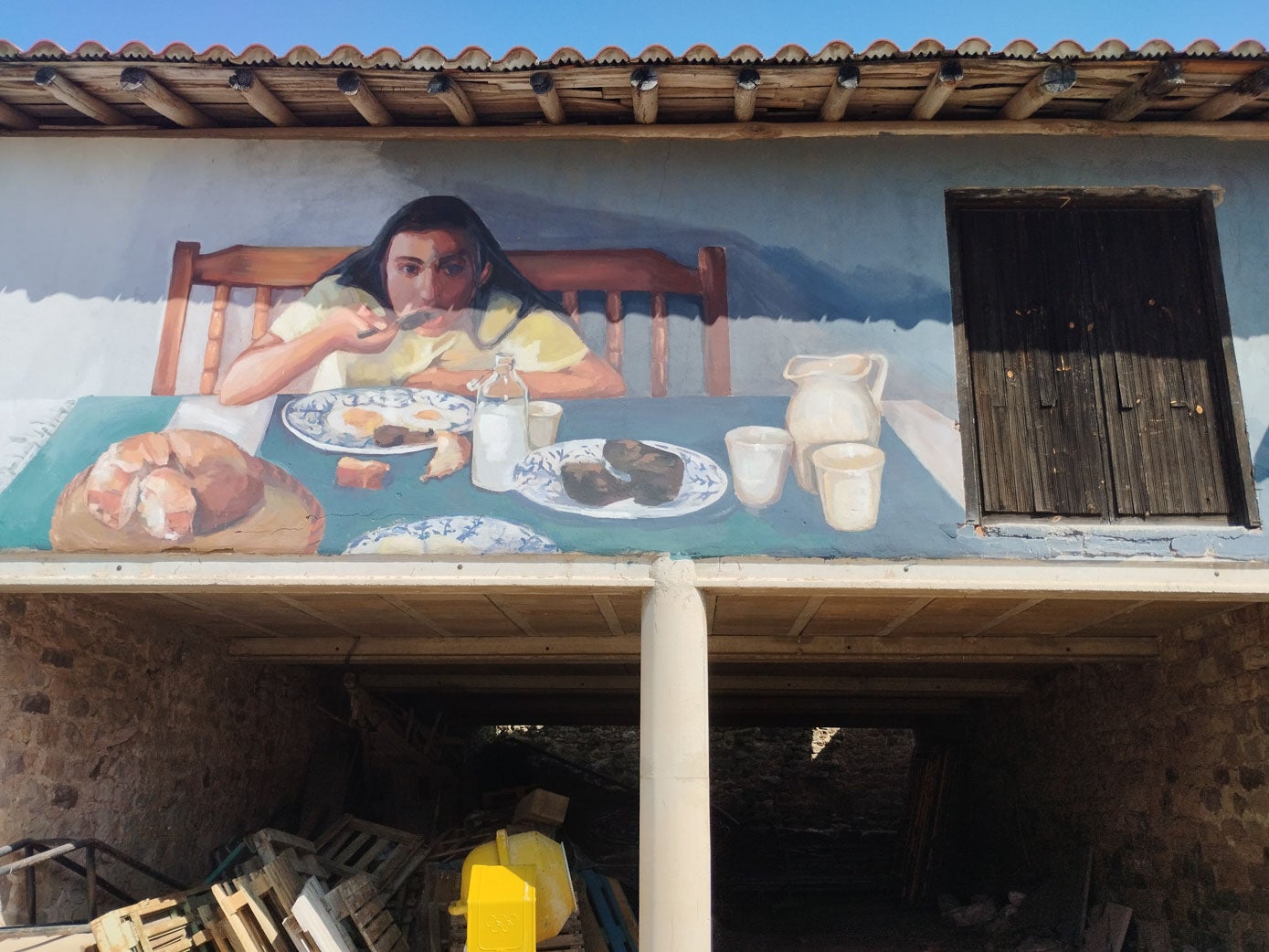 Mural realizado en un antiguo pajar en la pasada edición de Aselart.