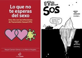 Portada del libro y una de las ilustraciones de Ansola que incluye el libro