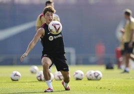 Pablo Torre, durante un entrenamiento este verano.