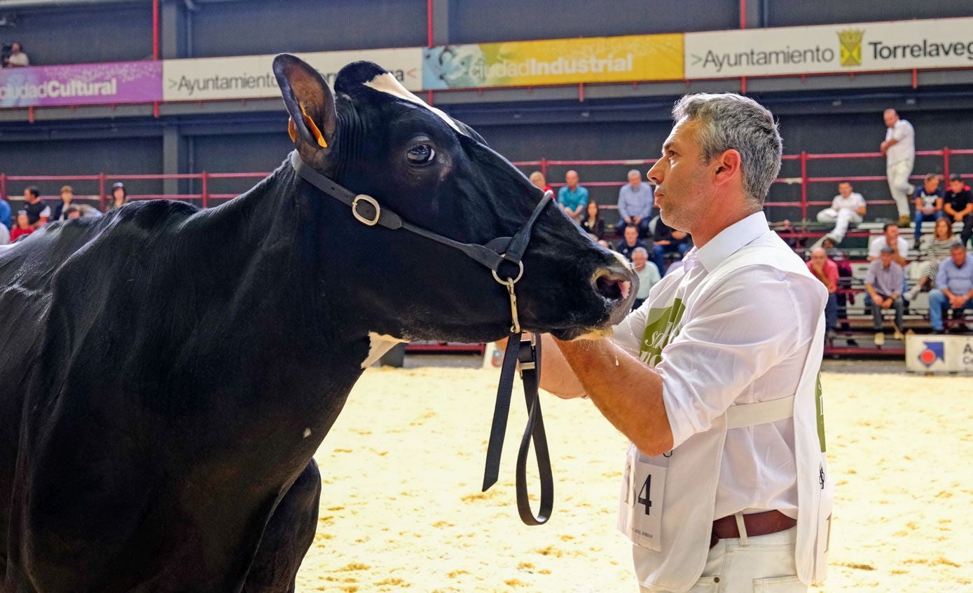 Agapito Fernández se comunica con su campeona, Llinde Ariel Jordan.