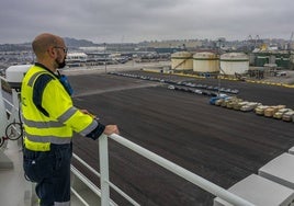 Primeros trabajos en el Muelle 9 de Raos, el pasado marzo.