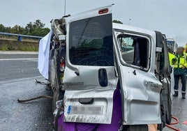 La víctima conducía una furgoneta Renault Trafic en compañía de dos perros. Uno de ellos también falleció a consecuencia del accidente.