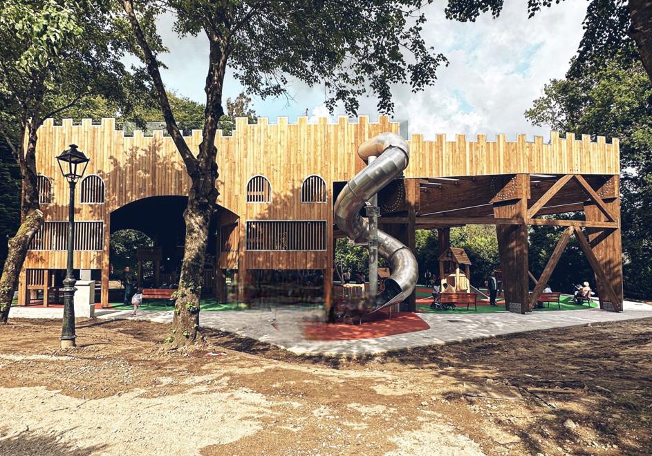 Parque Infantil de la Robleda, en Puente San Miguel.