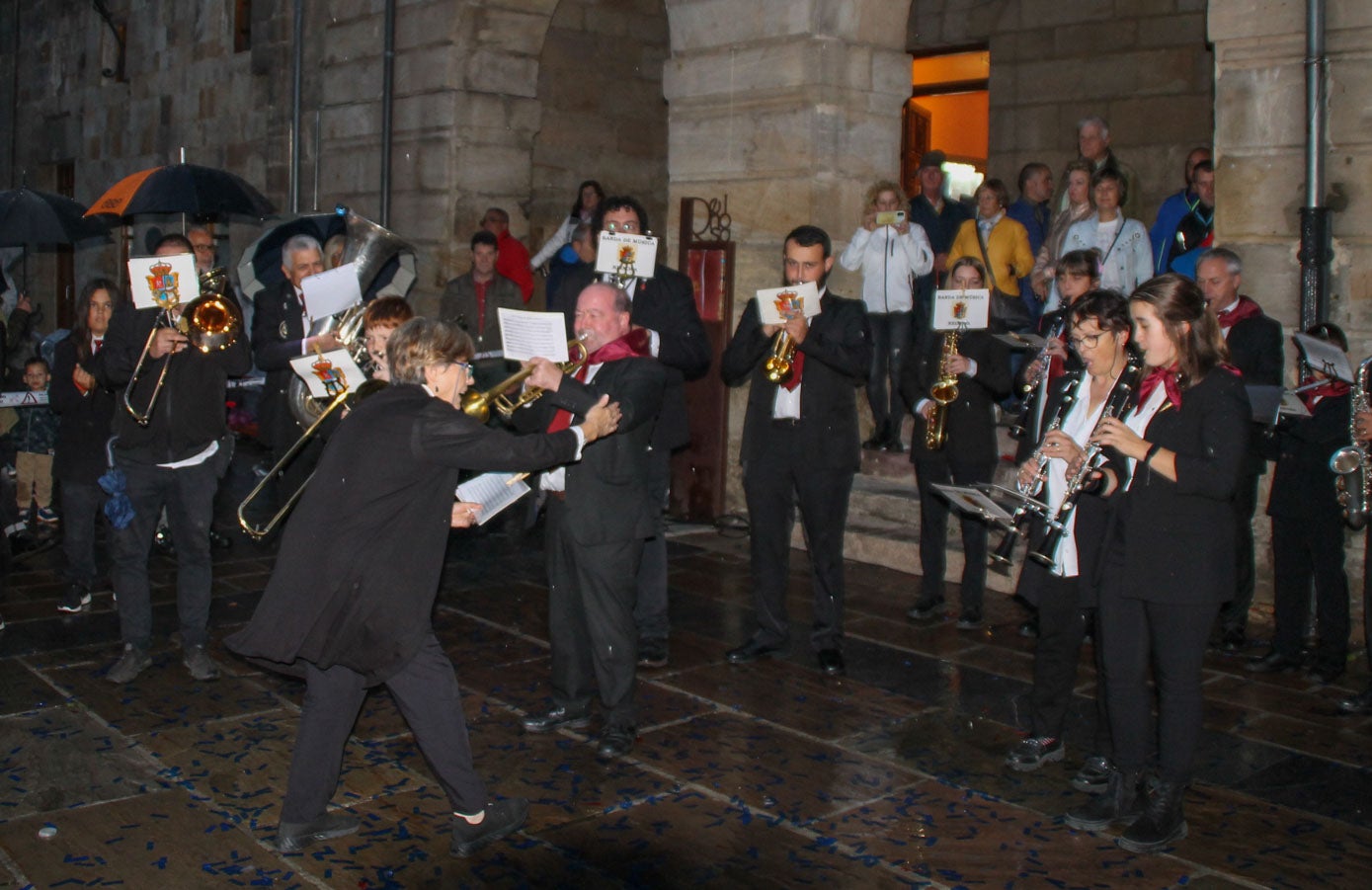 Un momento del concierto de la banda municipal de Reinosa. 