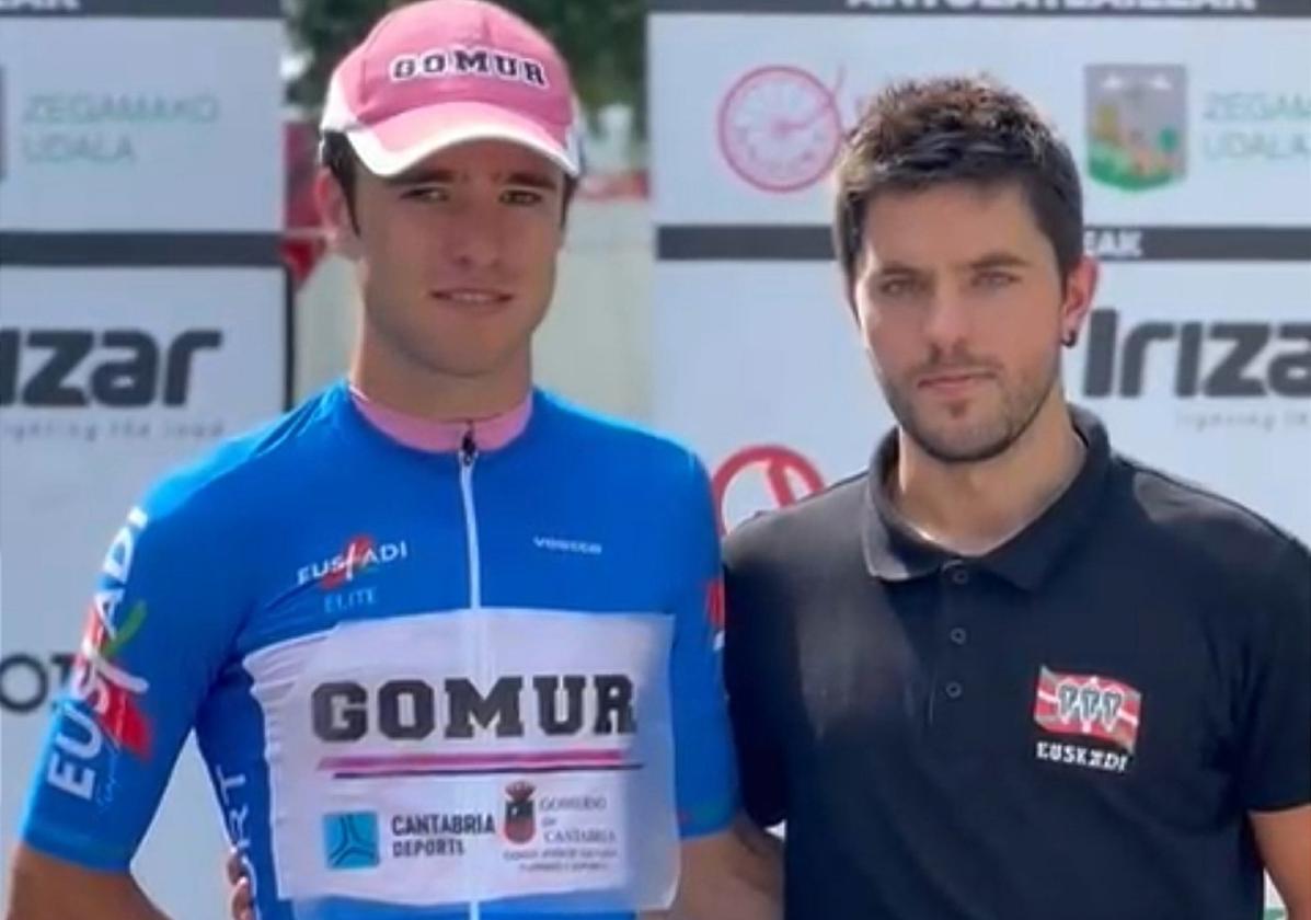 Sergio Trueba con el maillot de ganador del Trofeo Lehendakari.