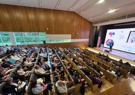 Los asistentes a la segunda edición del congreso SIA atienden, este martes, a la ponencia de Héctor Sánchez.