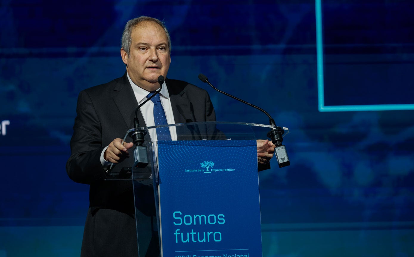 El ministro Jordi Hereu durante su discurso de inauguración del congreso.