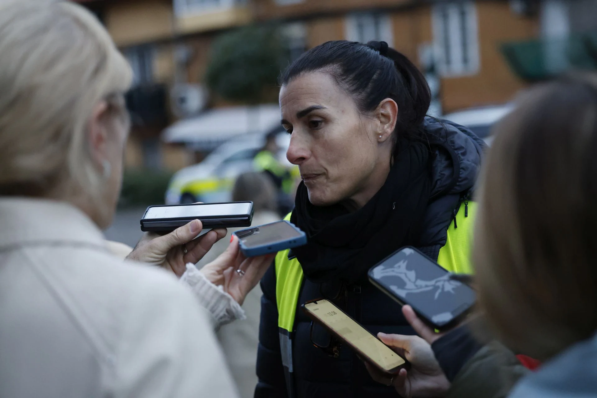 La alcaldesa de Santander, Gema Igual, atiende a los medios de comunicación