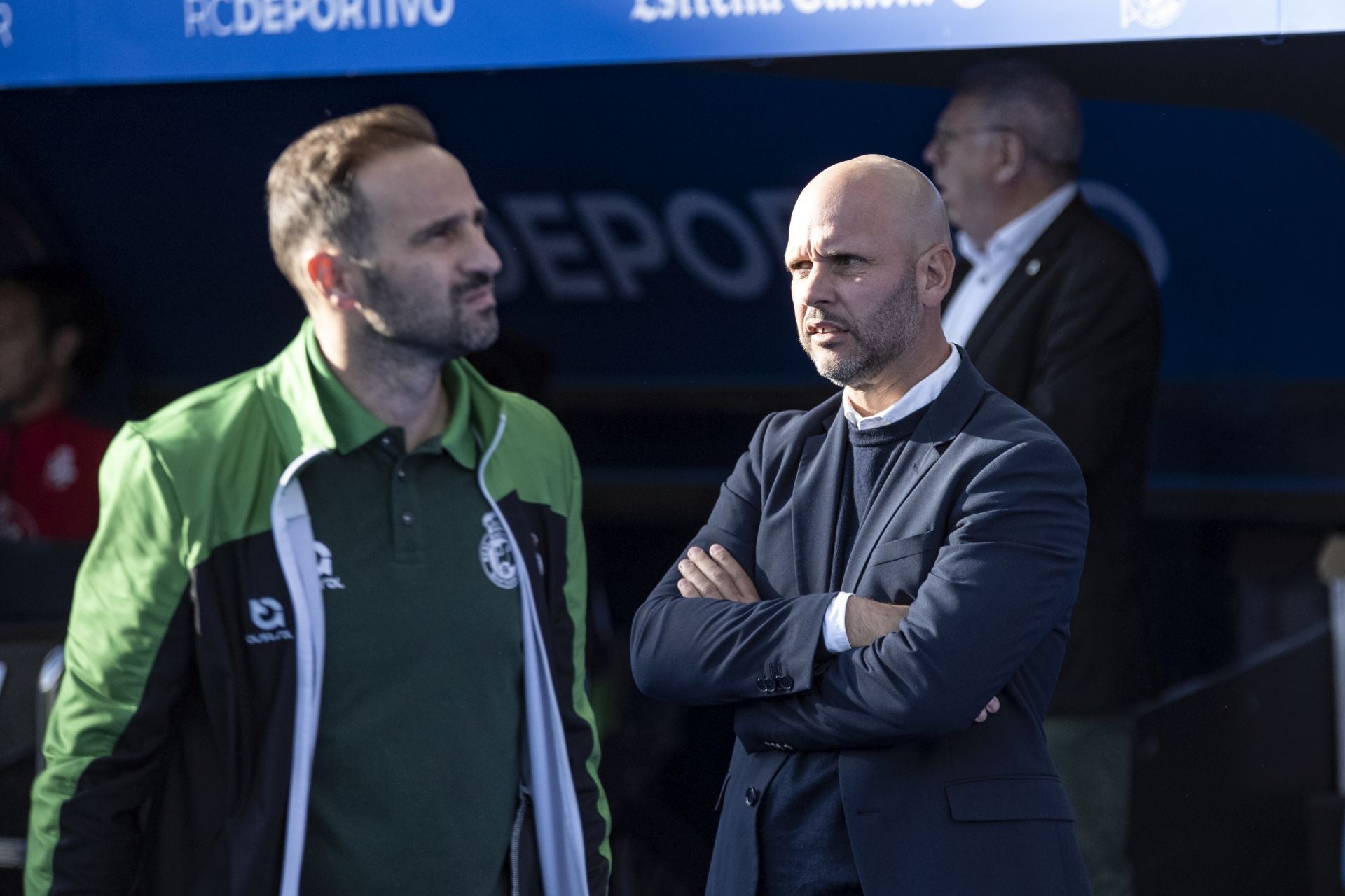 Pablo Álvarez, que en su etapa como jugador pasó varias temporadas en el Dépor, y José Alberto, en el banquillo racinguista en Riazor. 