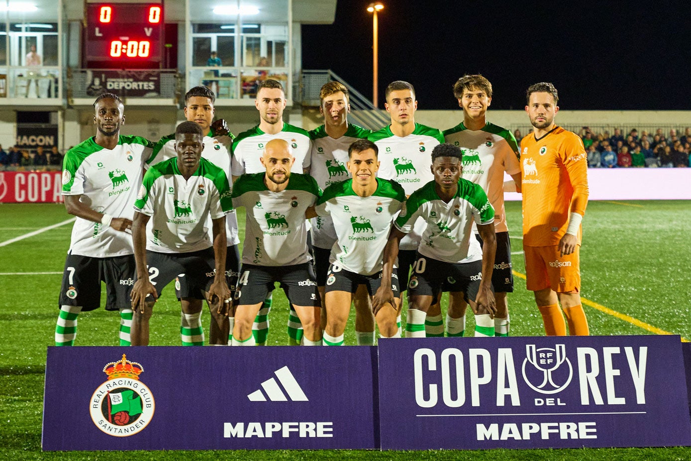 El once inicial del Racing elegido por José Alberto para el partido de Copa del Rey.