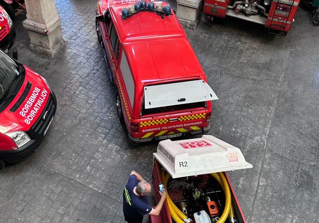 Bombero Voluntarios de Santander preparados apra salir