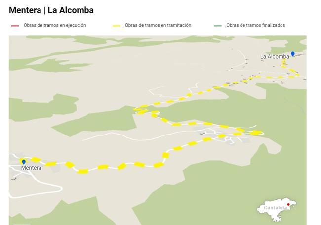 Mejora de la CA-658. Tramo Mentera Barruelo-La Alcomba. Importe: 2.715.222€. Duración: 20 meses.