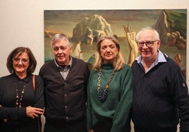 Susana Reberdito, Juan Riancho, Gerhard Baldes y Nuria Fernández Moreno, en la inauguración.