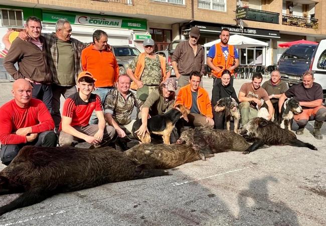 Resultado de una buena cacería este fin de semana en el coto de Valdáliga.