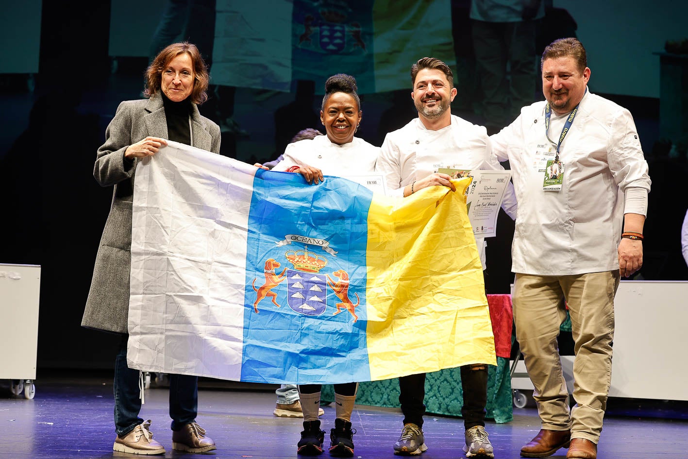 Almudena Pérez, Luisa Sousa, José Manuel Fernández y Alejandro Fernández.