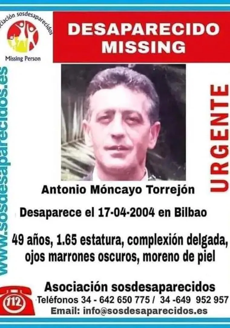 Imagen - Cartel de SOS Desaparecidos que Begoña publicó hace 20 años.