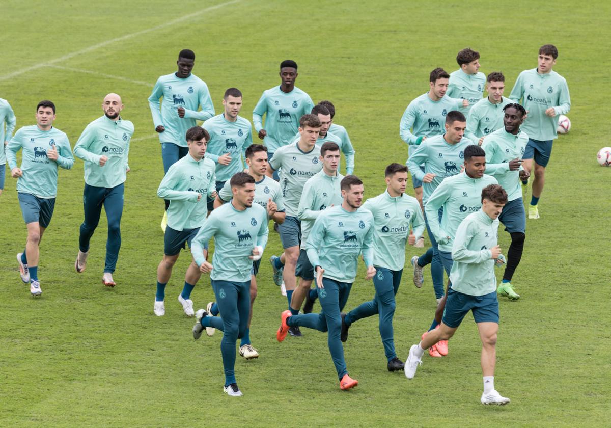 Así ha sido el entrenamiento del Racing en La Maruca