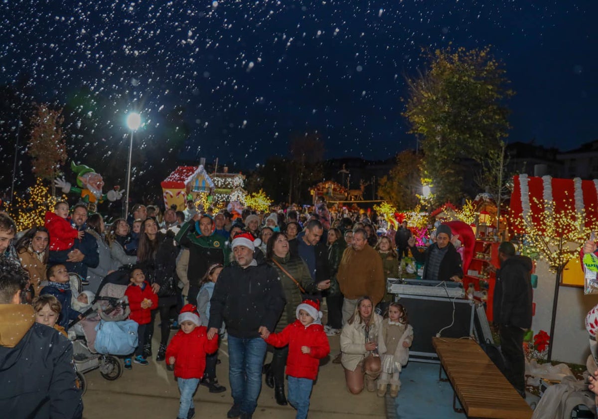 Inauguración de la Navidad del pasado año en Noja.