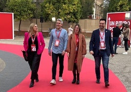 El cuarteto triunfador de Sevilla: Noelia Cobo, Pablo Zuloaga, Eugenia Gómez de Diego y Javier Incera.