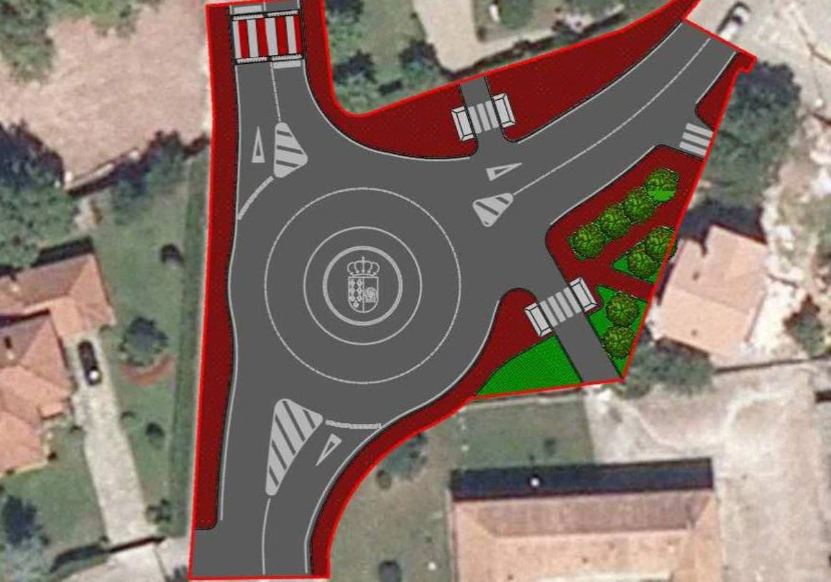 Infografía de la glorieta que se construirá entre las avenidas Cantabria e Industria.