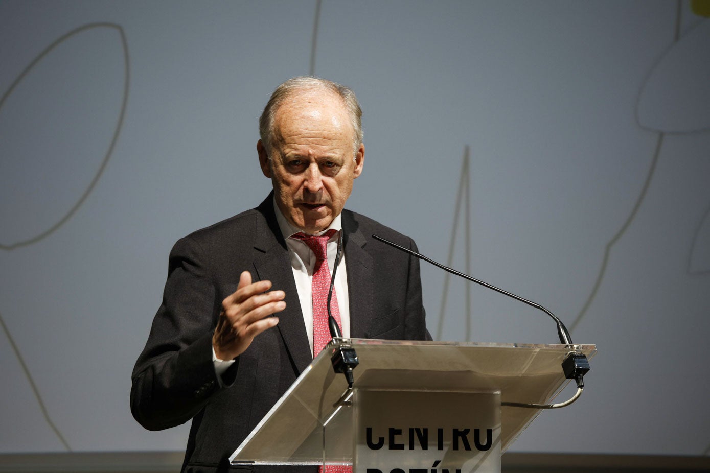 El presidente de Acefam, Vicente Alciturri, durante su intervención en la celebración del aniversario.