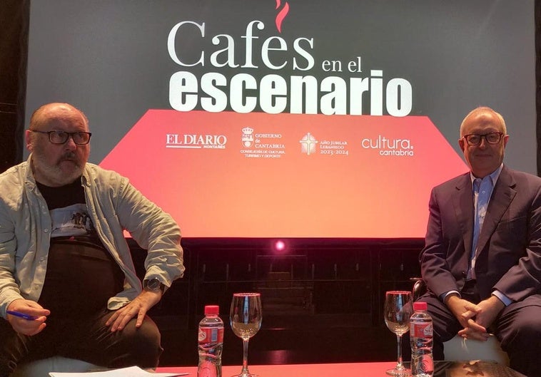 Guillermo Balbona y José María Lafuente, en el Palacio de Festivales.