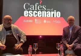 Guillermo Balbona y José María Lafuente, en el Palacio de Festivales.