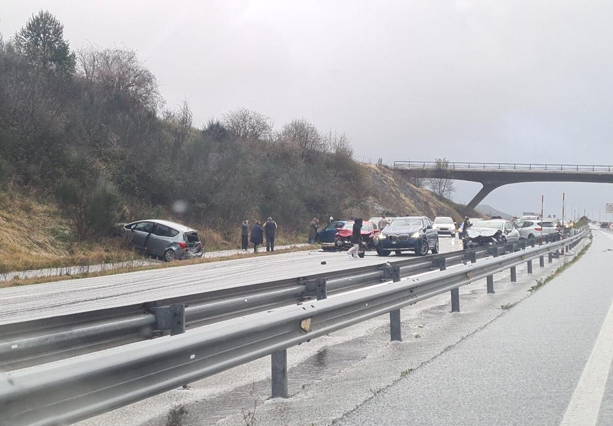 Imagen de los coches siniestrados.