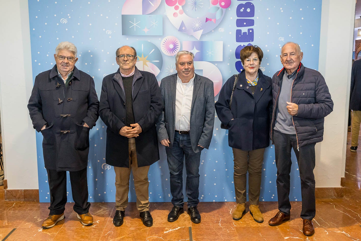 Higinio Priede, José Manuel Alegría, Fernando Fernández, María Dolores García y Alberto Terán.