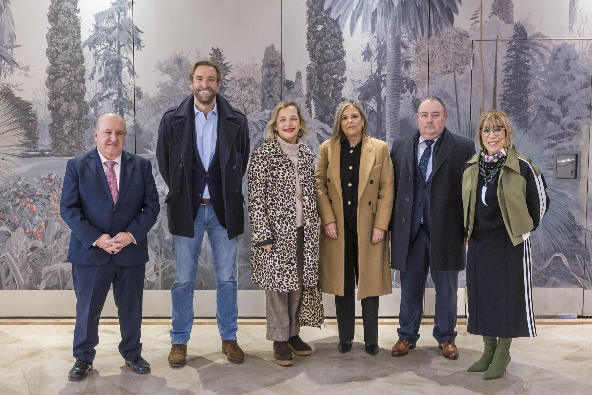 Jesús Ruiz, Felipe Piña, Chabela Gómez-Barreda, María Jesús Prado, Alfonso Cano y Natividad Pérez.