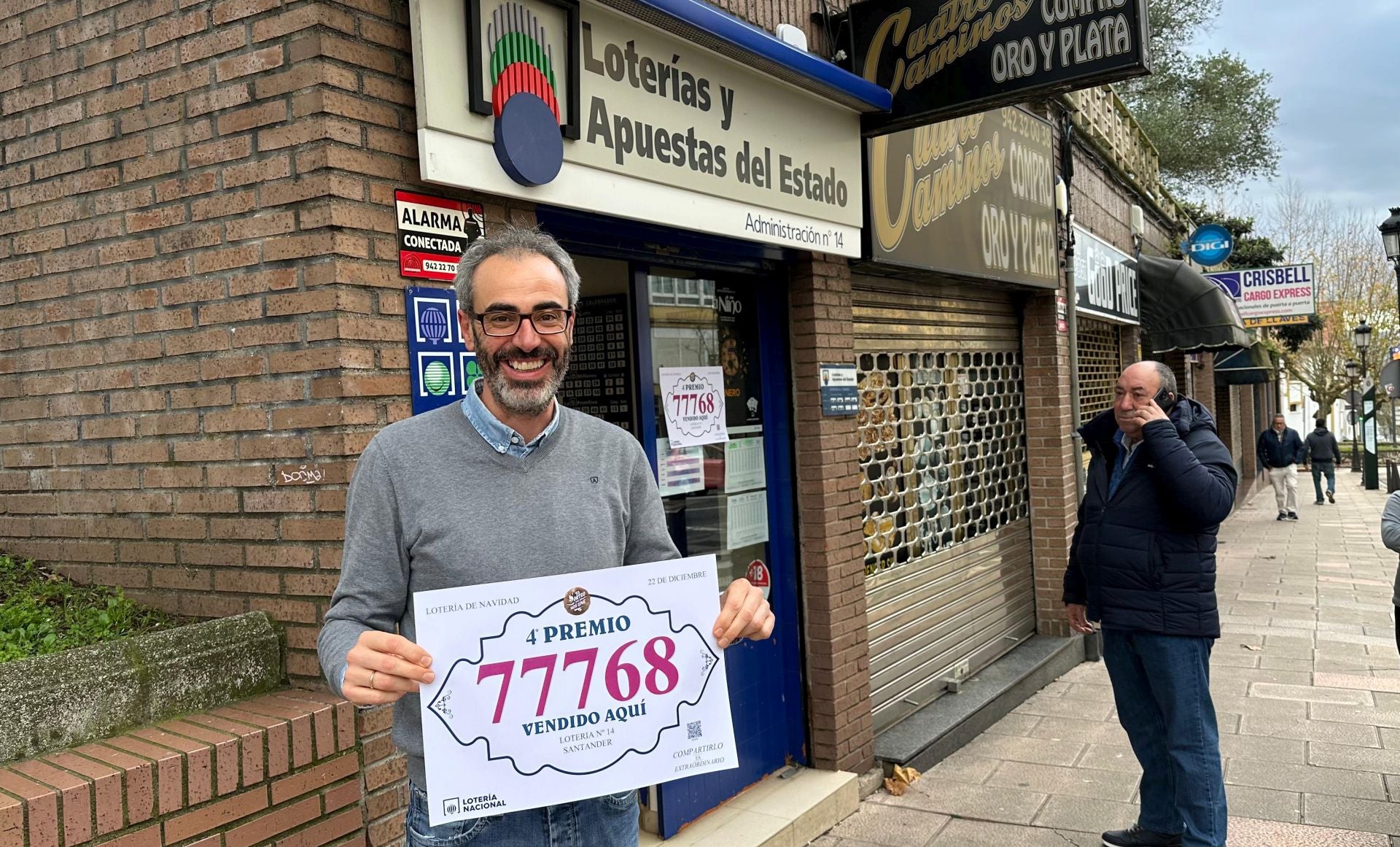 En la administración de la calle Jerónimo Sáinz de la Maza de Santander se ha vendido parte de un cuatro premio. En total, 20.000 euros