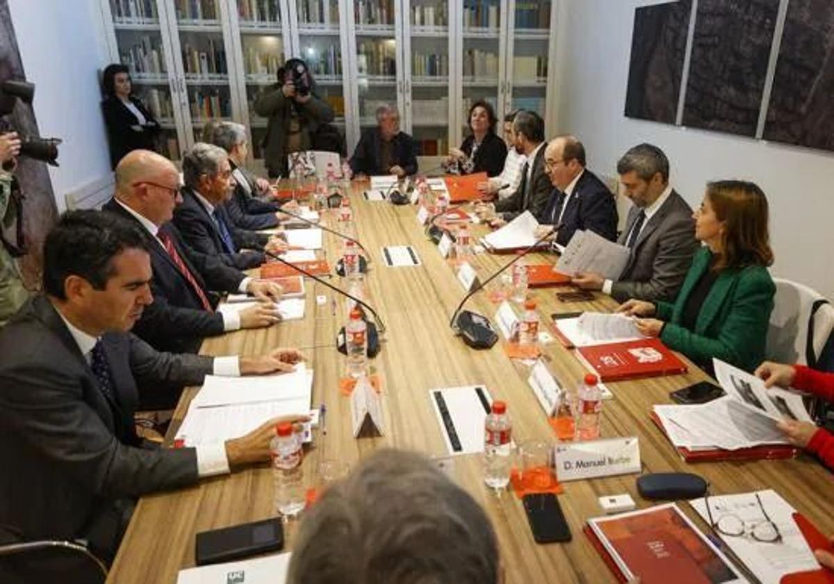 Imagen de la última reunión del órgano rector de Altamira, que tuvo lugar en enero de 2023.