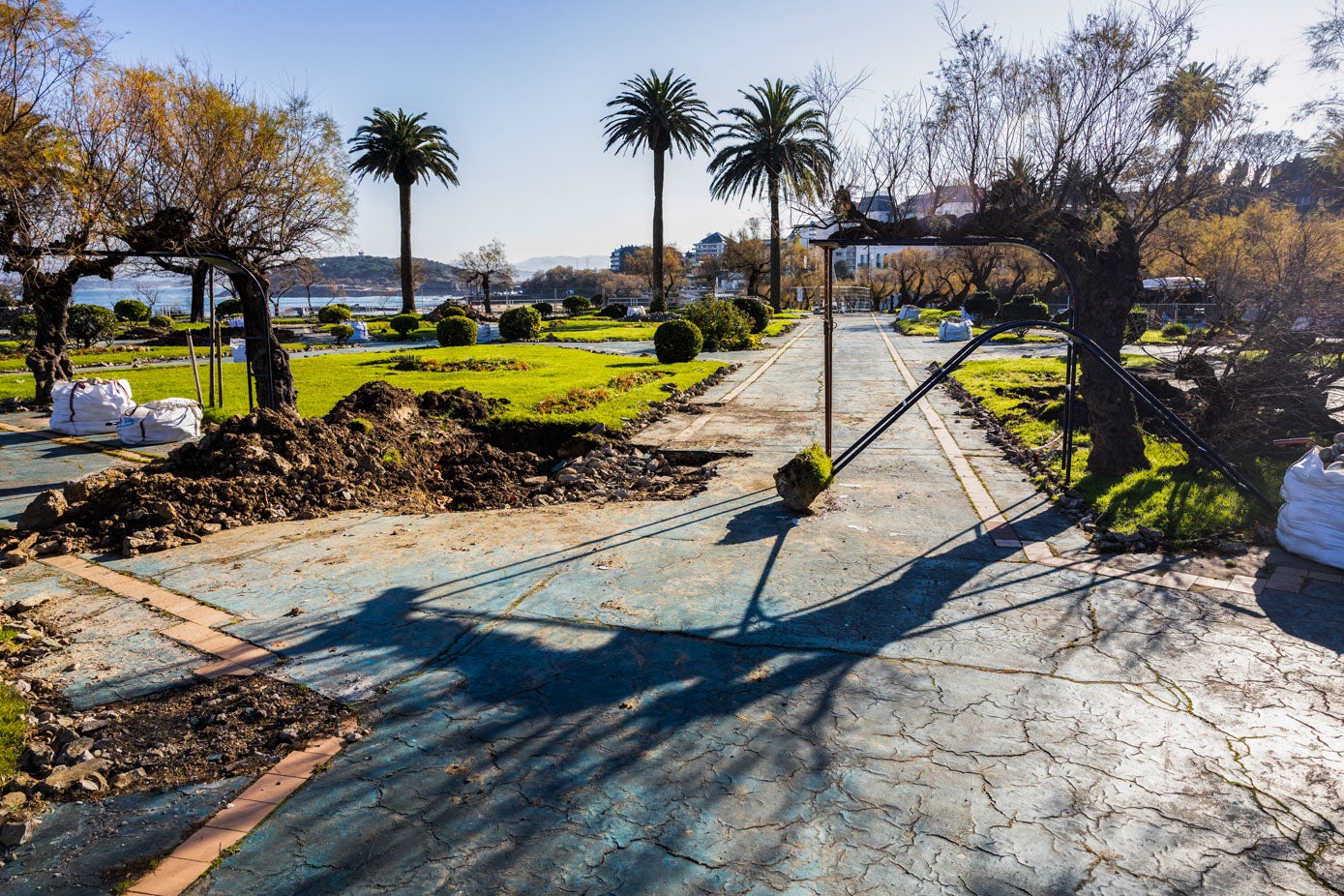 Las obras de renovación de los Jardines de Piquío cogen carrerilla.