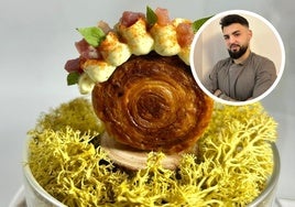 CroissantRoll de parmesano. En el círculo, Kevin Díaz.