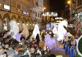 Imagen de la cabalgata de los Reyes Magos, el pasado domingo, en Torrelavega.