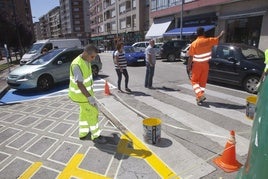 Trabajadores del programa en Camargo