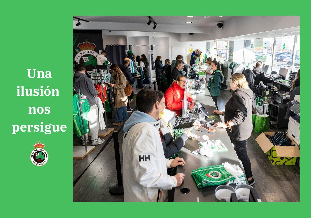 La tienda, durante una de las jornadas de la campaña navideña.