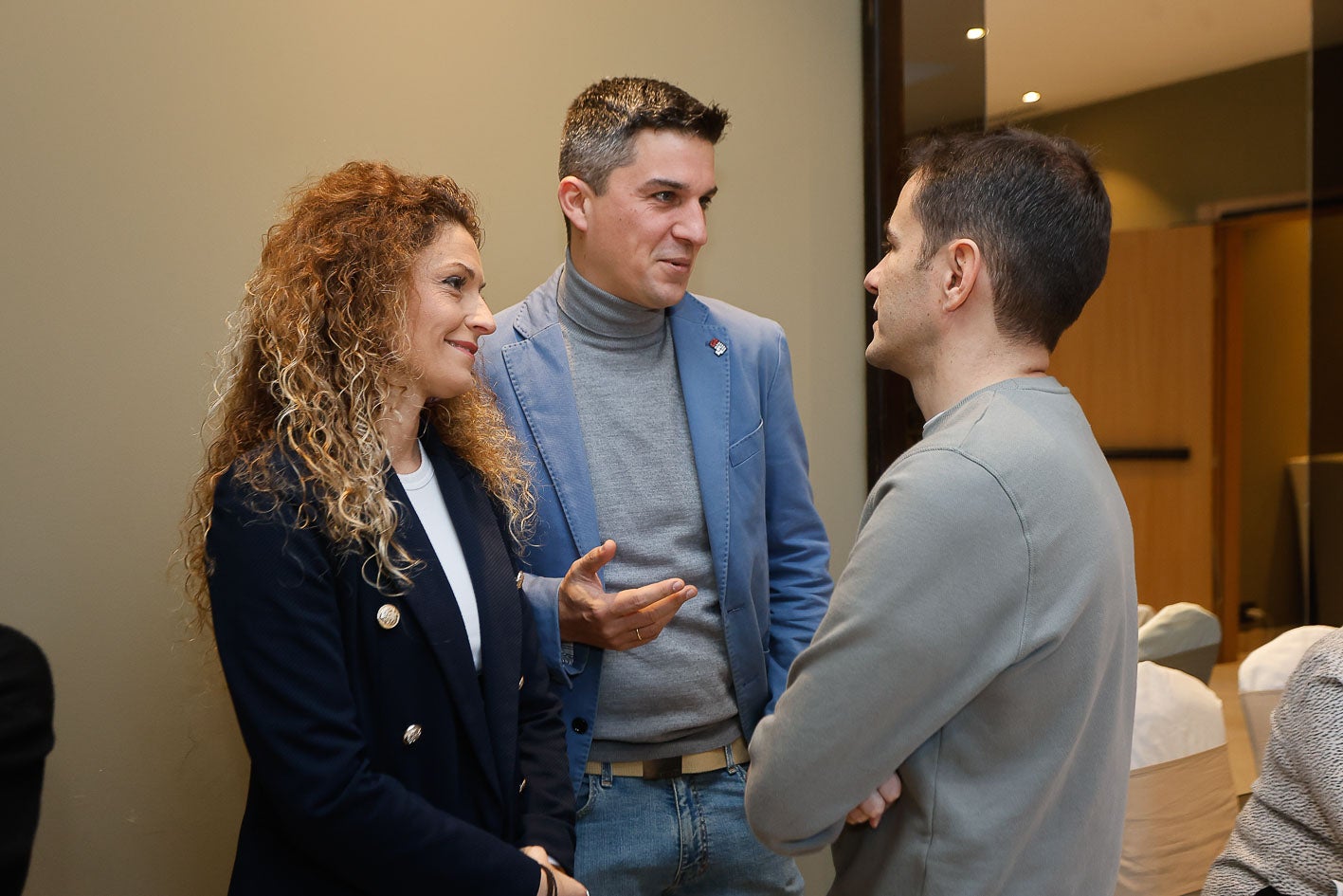 Ainoa Quiñones, Daniel Fernández y Pedro Casares, cabezas visibles del partido en la capital.