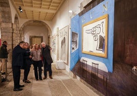 Jaime Sordo, Eva Guillermina Fernández, María José González Revuelta y Jesús Alberto Pérez Castaños en la presentación de la muestra.