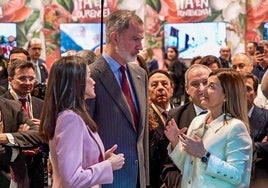 Los Reyes, en el estand de Cantabria en Fitur