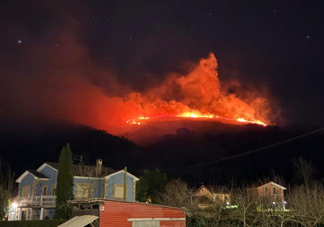 Incendio en Mazcuerras esta noche.