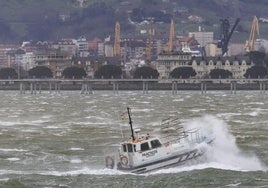 Estado de la mar en la bahía, ayer.