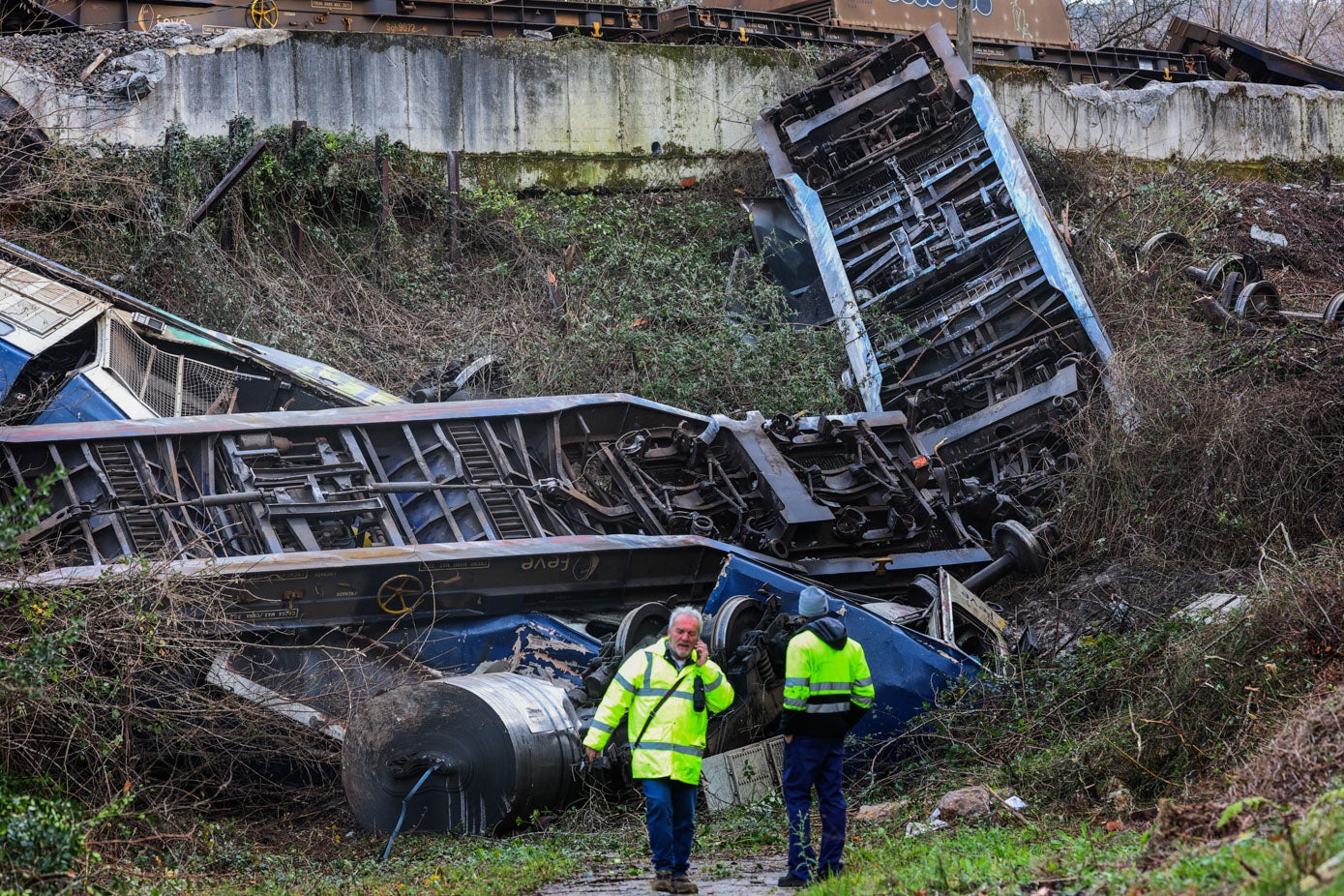 El tren transportaba 559 toneladas de bobinas metálicas.