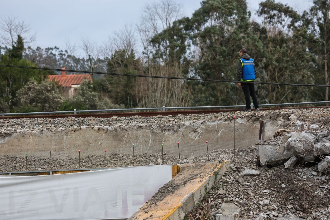 La via ferroviaria ha quedado en mal estado en varios puntos