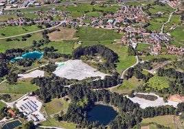 Cavidades salinas rehabilitadas medioambientalmente en Polanco, mismo municipio donde se proyecta el almacén de hidrógeno.