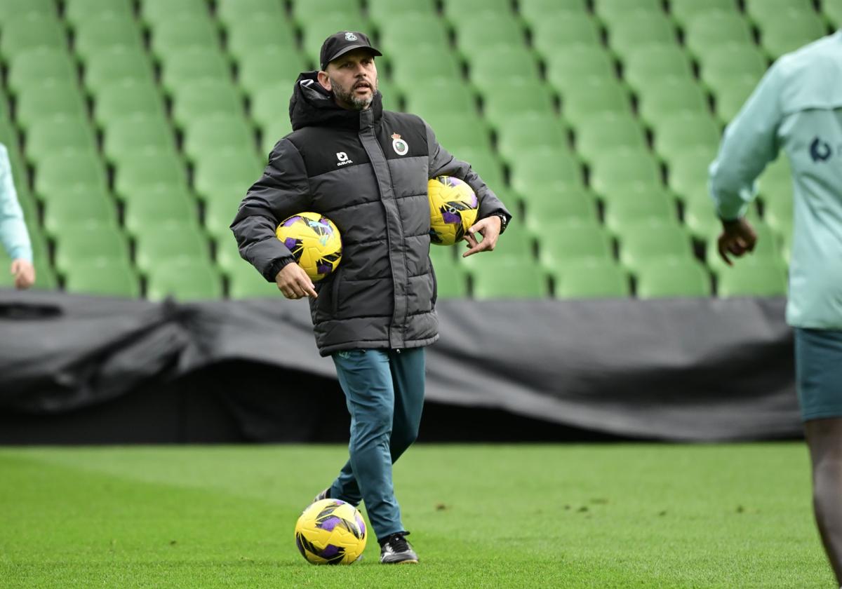 José Alberto, durante uno de los entrenamientos de esta temporada en El Sardinero.